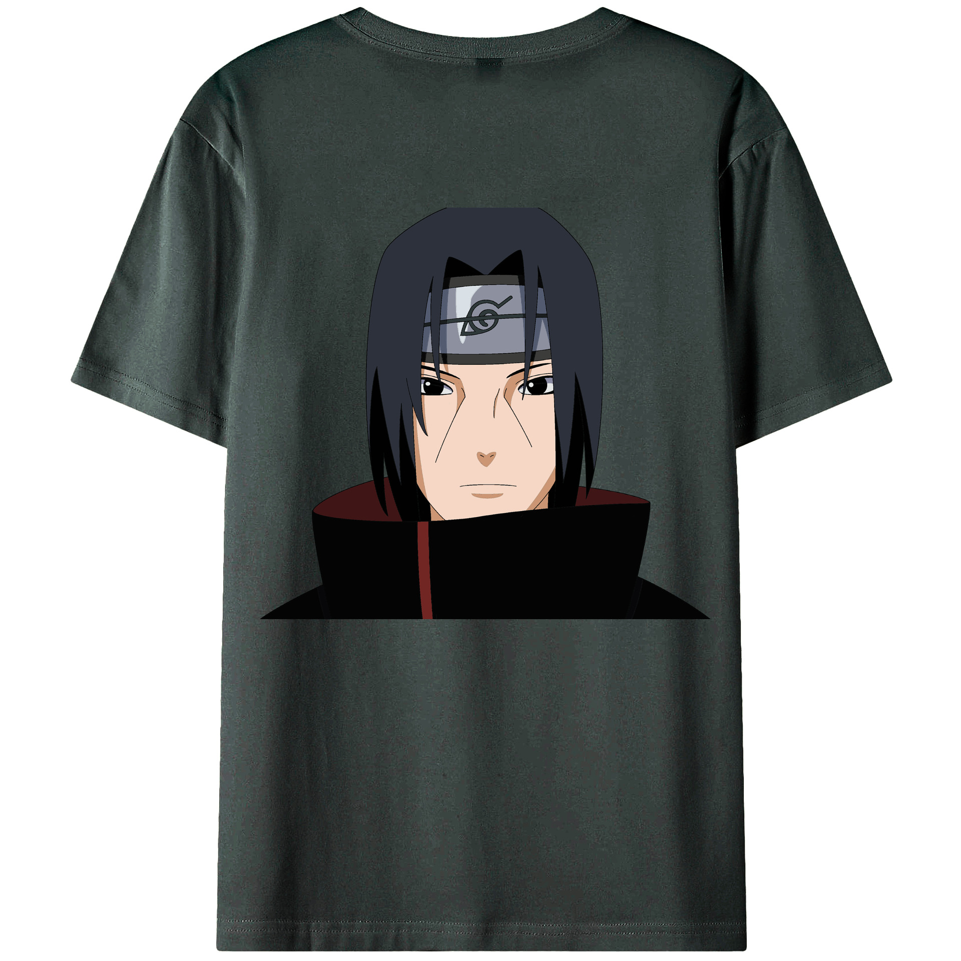 （画像用） NARUTO -ナルト- うちは イタチ Uchiha Itachi 綿100％ メンズ半袖Tシャツ（バックプリント） 通気性